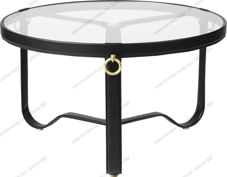 Adnet Coffee Table Coffee Table Black Leather Gubi