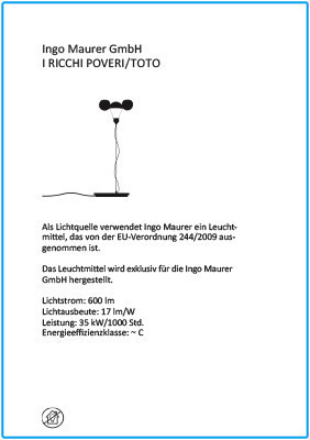 I Ricchi Poveri - Toto table lamp Red Ingo Maurer