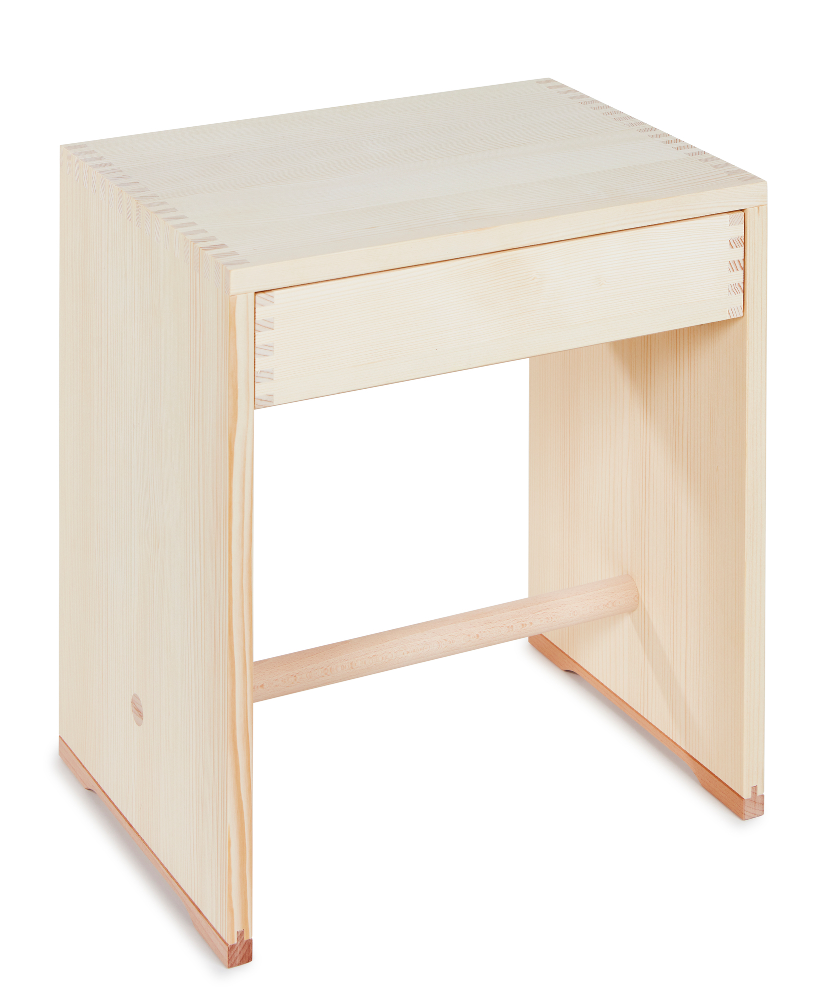 Ulmer Drawers Stool Natural wb form