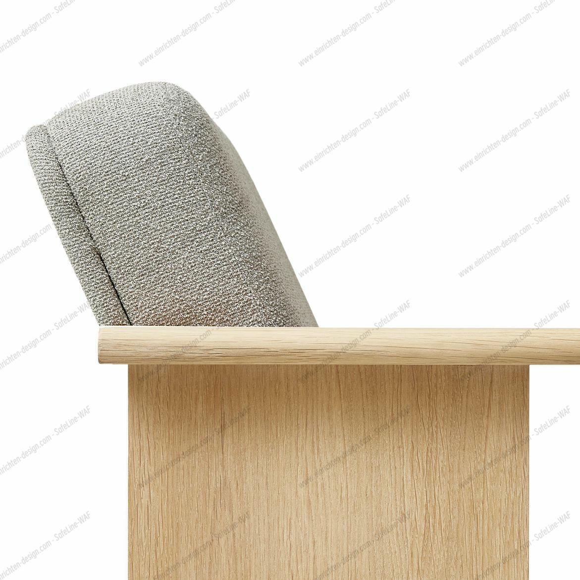 Block Lounge Chair Armchair Cover Gabriel Form & Refine White Oak