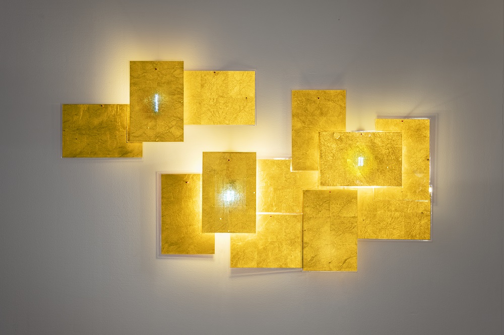24 Carat Blue Flat Wall Lamp Ingo Maurer 