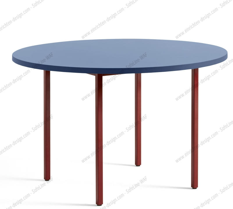  Two Colour Table Table 120 cm Hay Blue - Maroon red