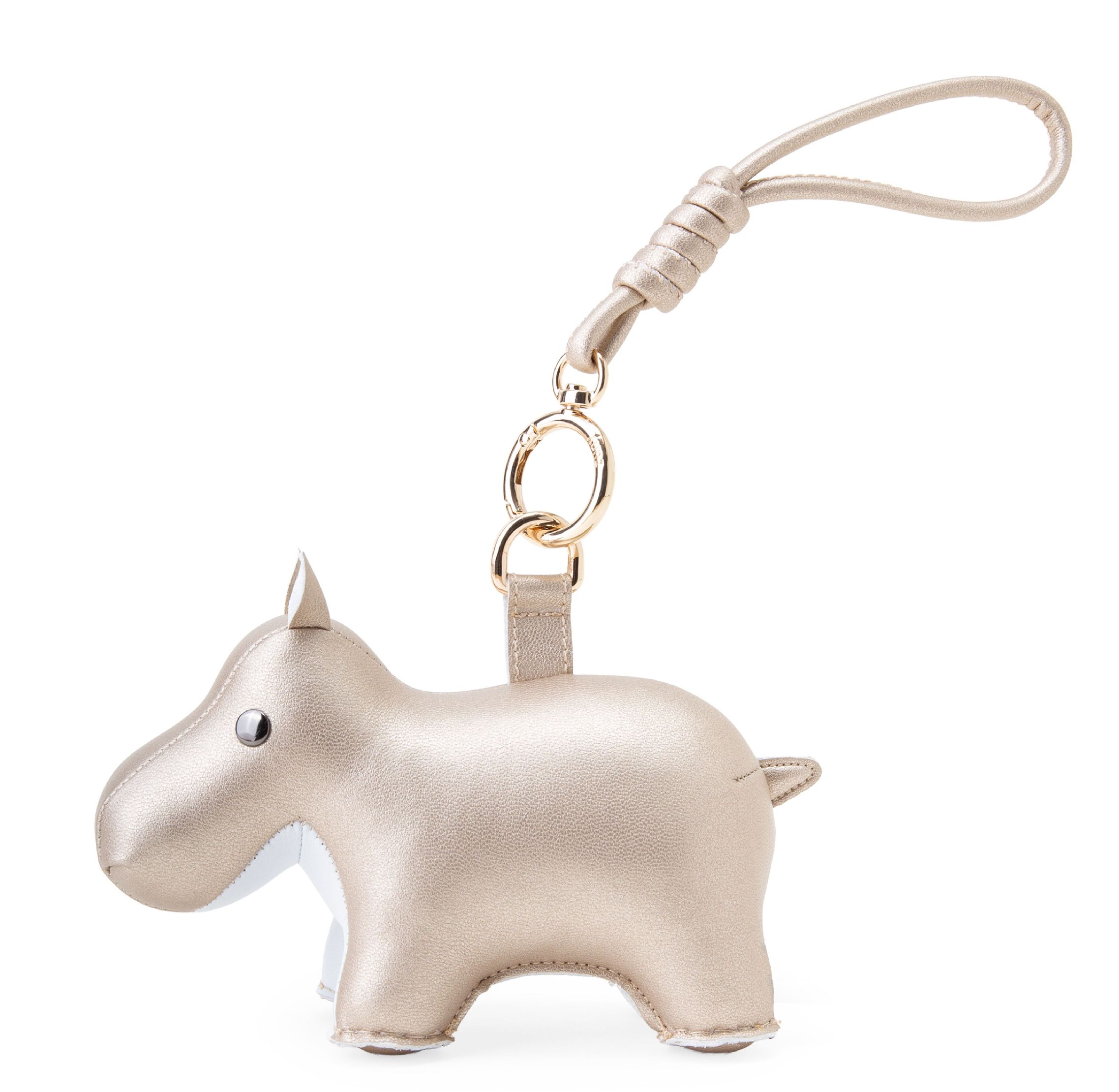 Bag Charm Hippo Gold/White Züny