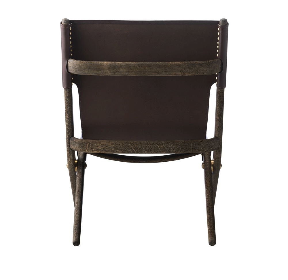Saxe Chair oak brown stained - leather brown Audo