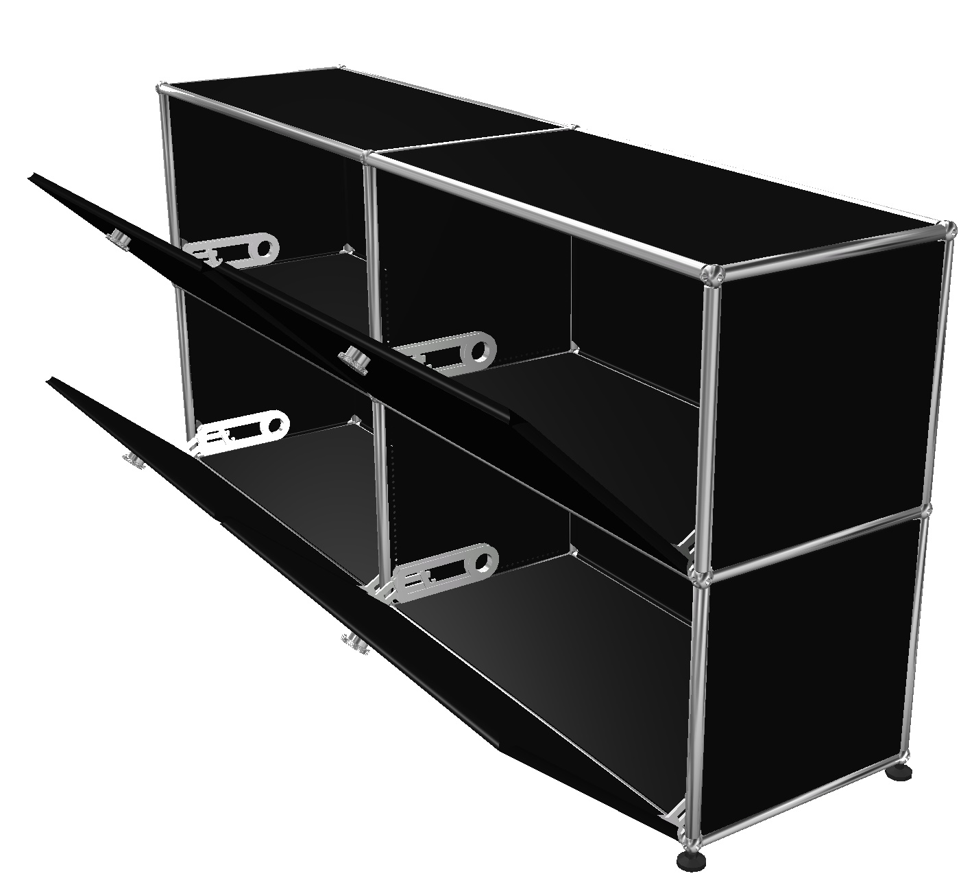USM Haller Sideboard 4 Flaps Graphite black - FAST DELIVERY