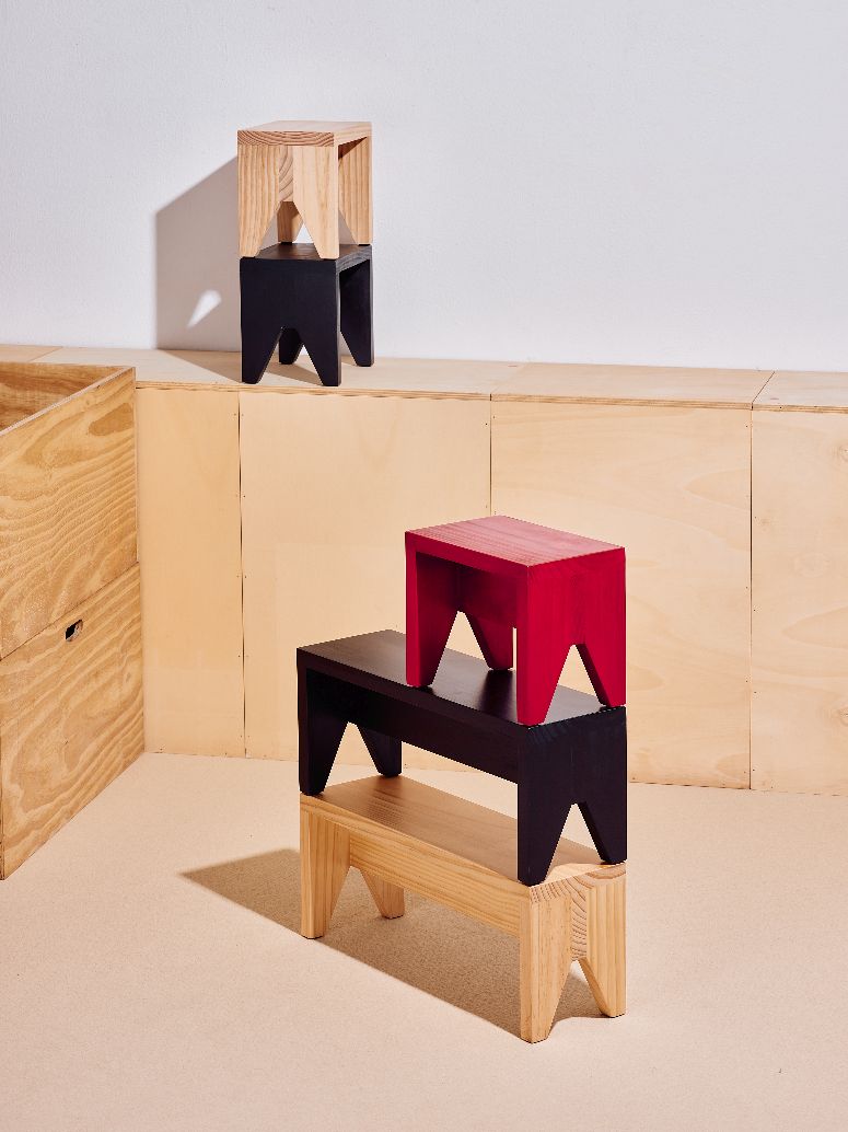 Manolito Stool Long Stool Natural Hay
