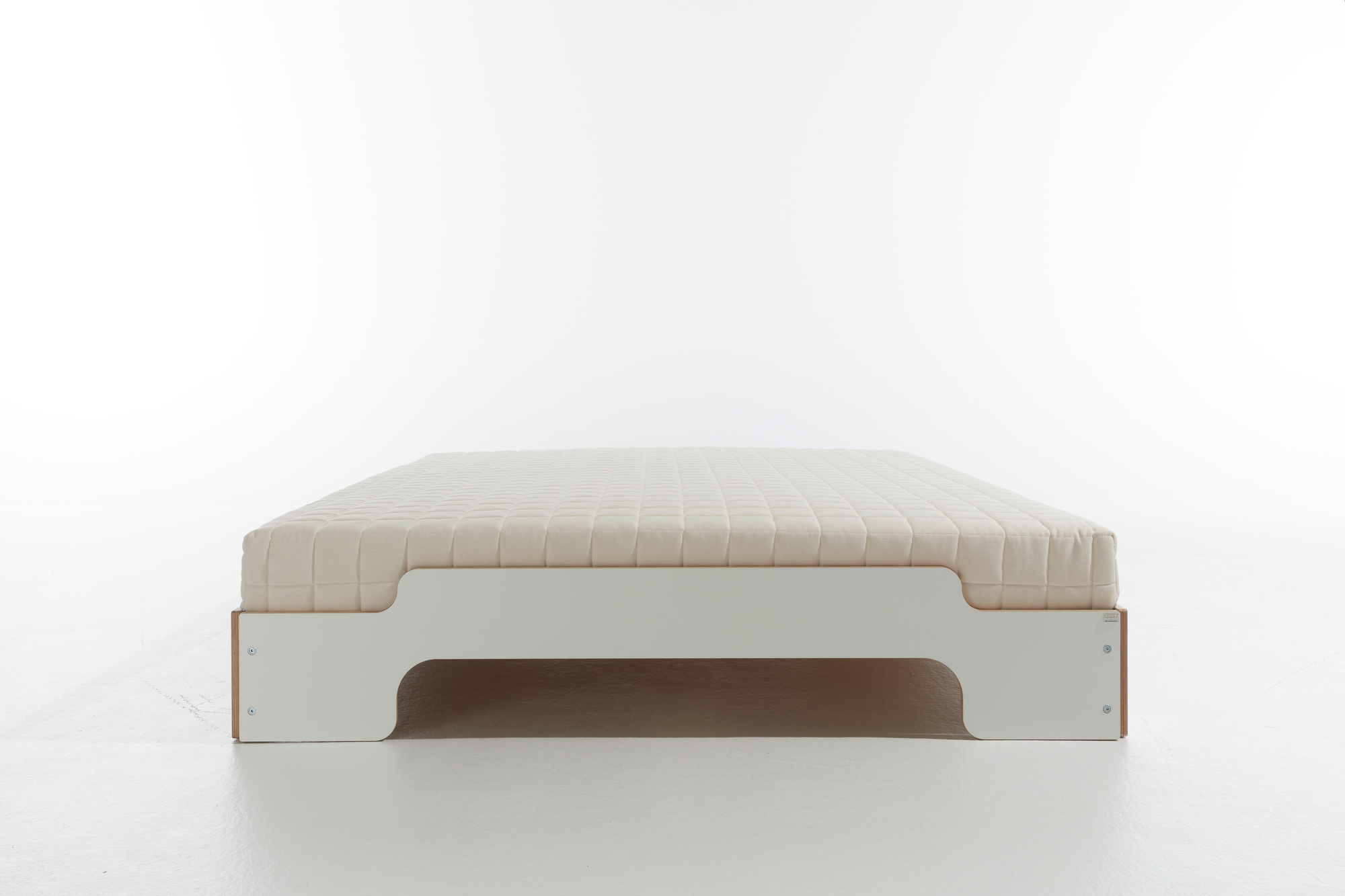 Stacking Bed CPL White Comfort height Müller Möbelwerkstätten