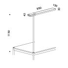 Slice² Table lamp with adapter for USM Haller table systems Serien Lighting