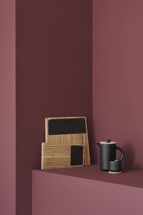 Theo Tea Mug with Coaster Black Stelton SINGLE PIECES