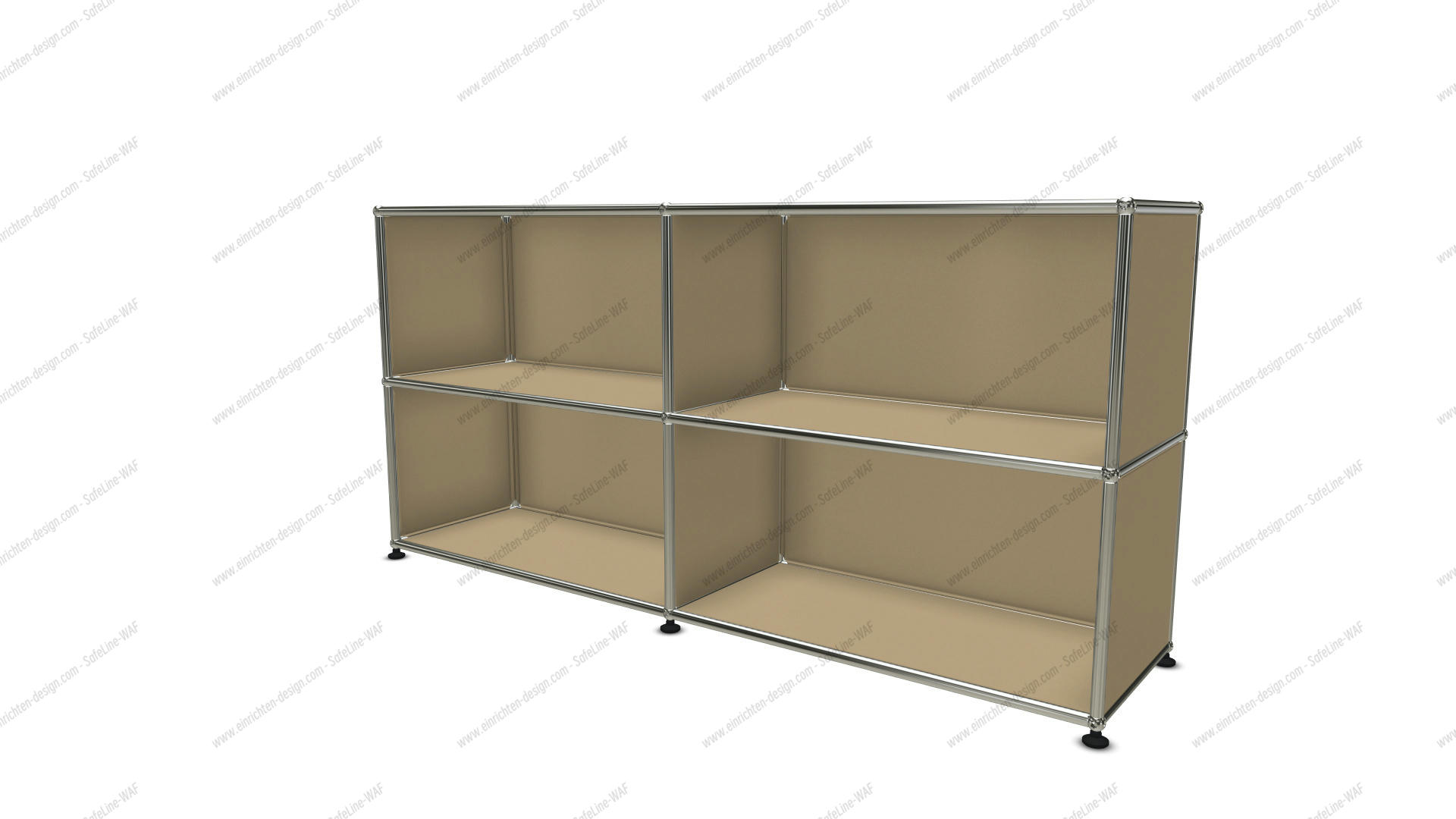 USM Haller Sideboard offen mit vier Fächern beige