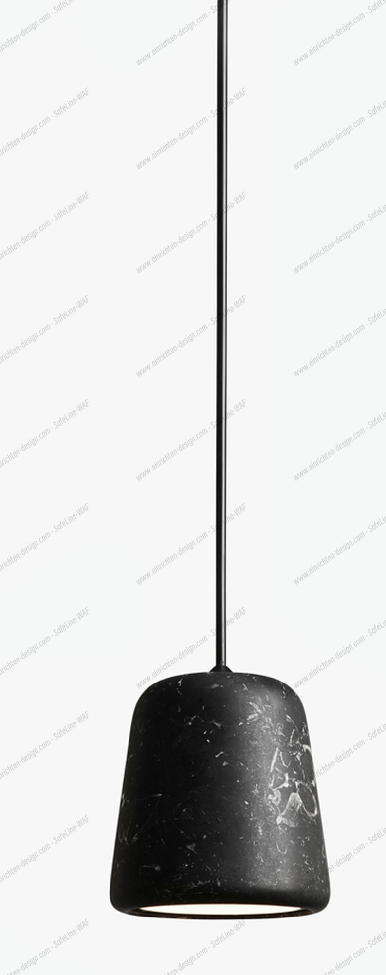 Material Pendant Pendelleuchte Marmor New Works-Marmor schwarz / schwarz
