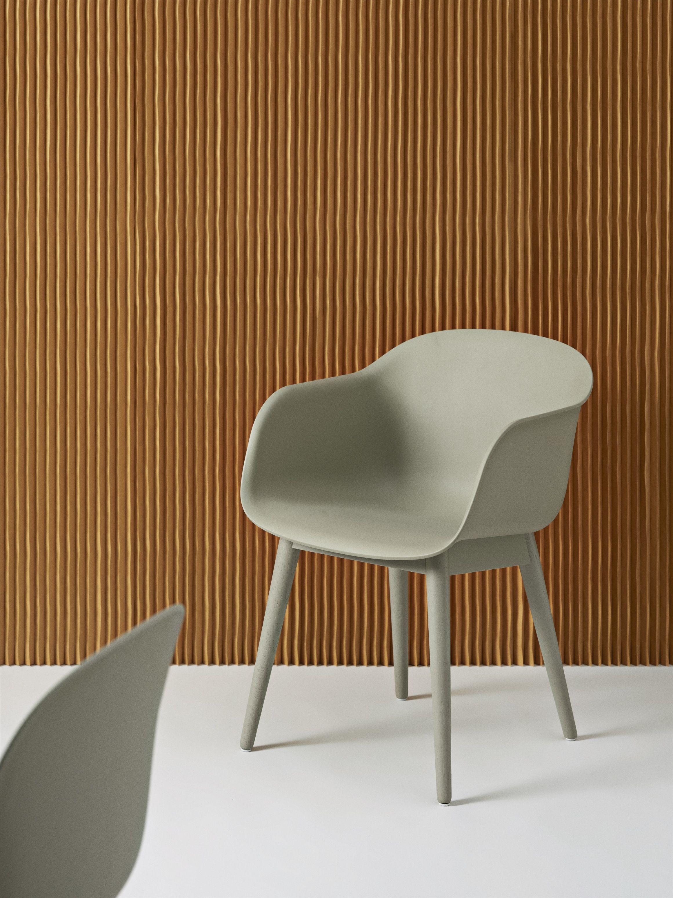 Fiber Armchair Wood Base Chair Muuto