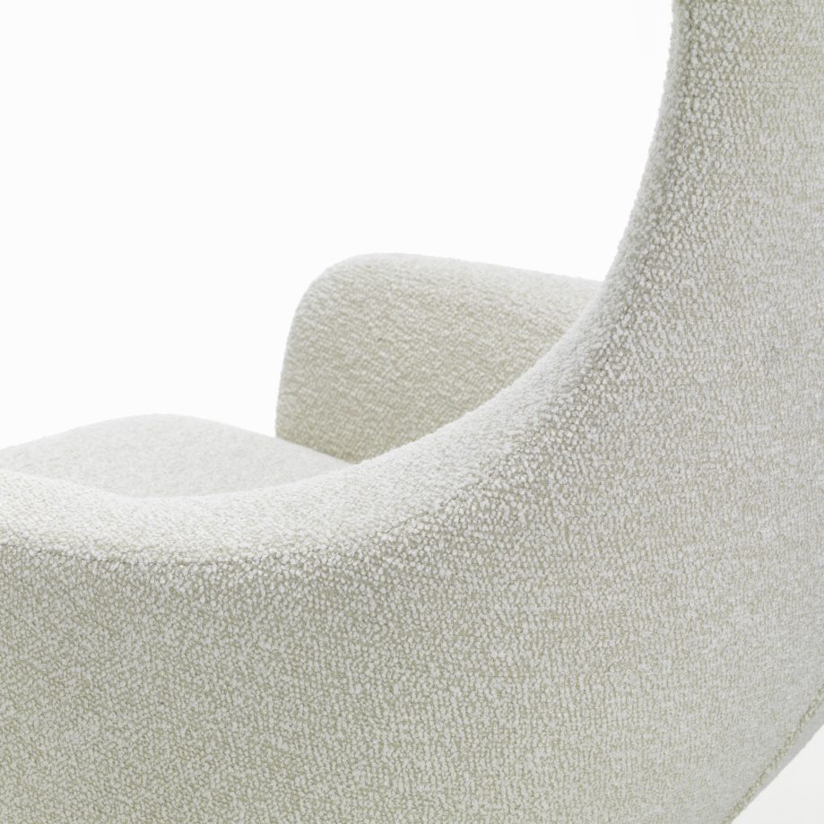 Grand Repos Armchair + Ottoman Vitra Polished Nubia Ivory / Pearl