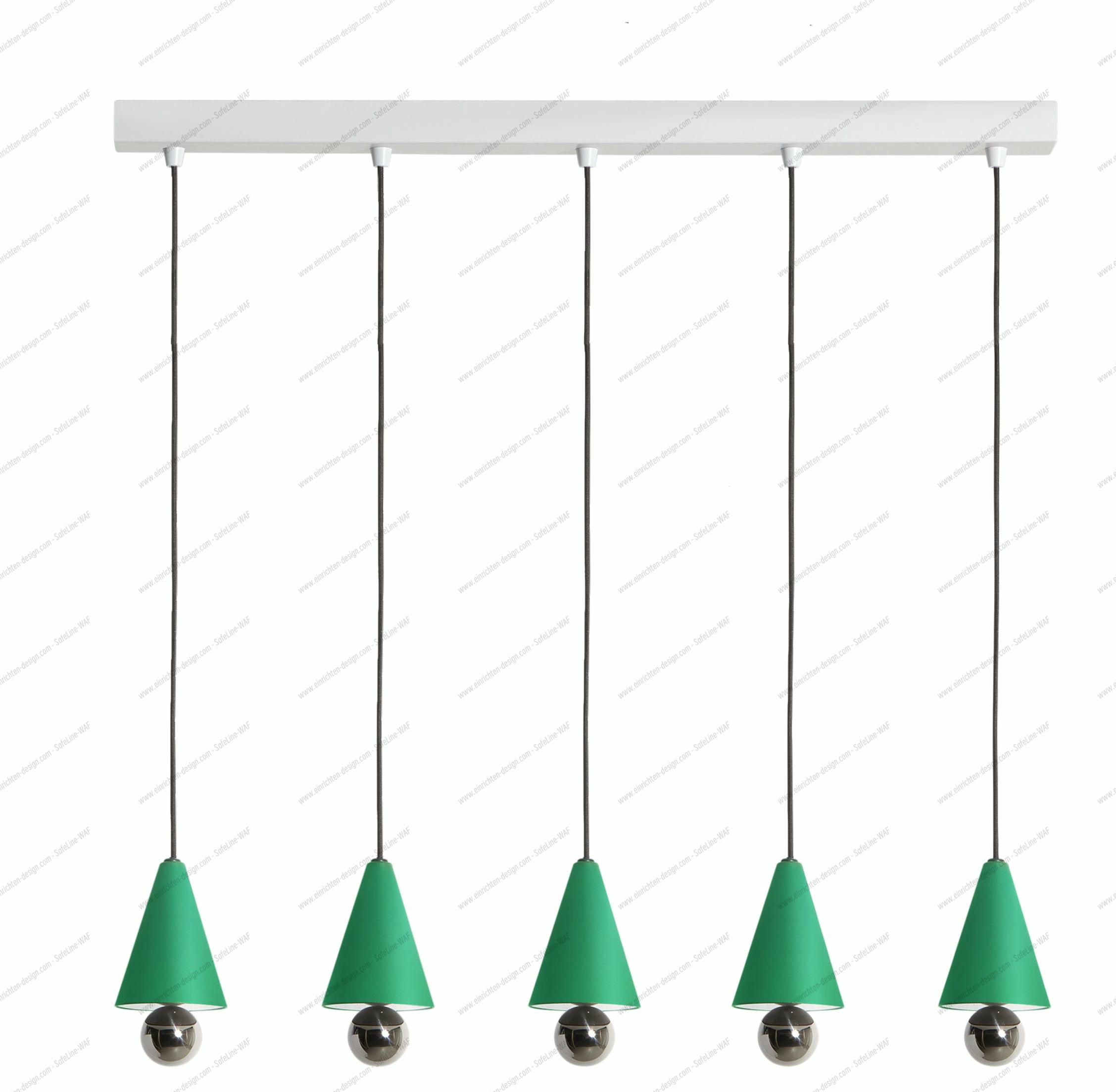 Cherry Pendant light Pendant light set of 5 Linear Petite Friture Mint green