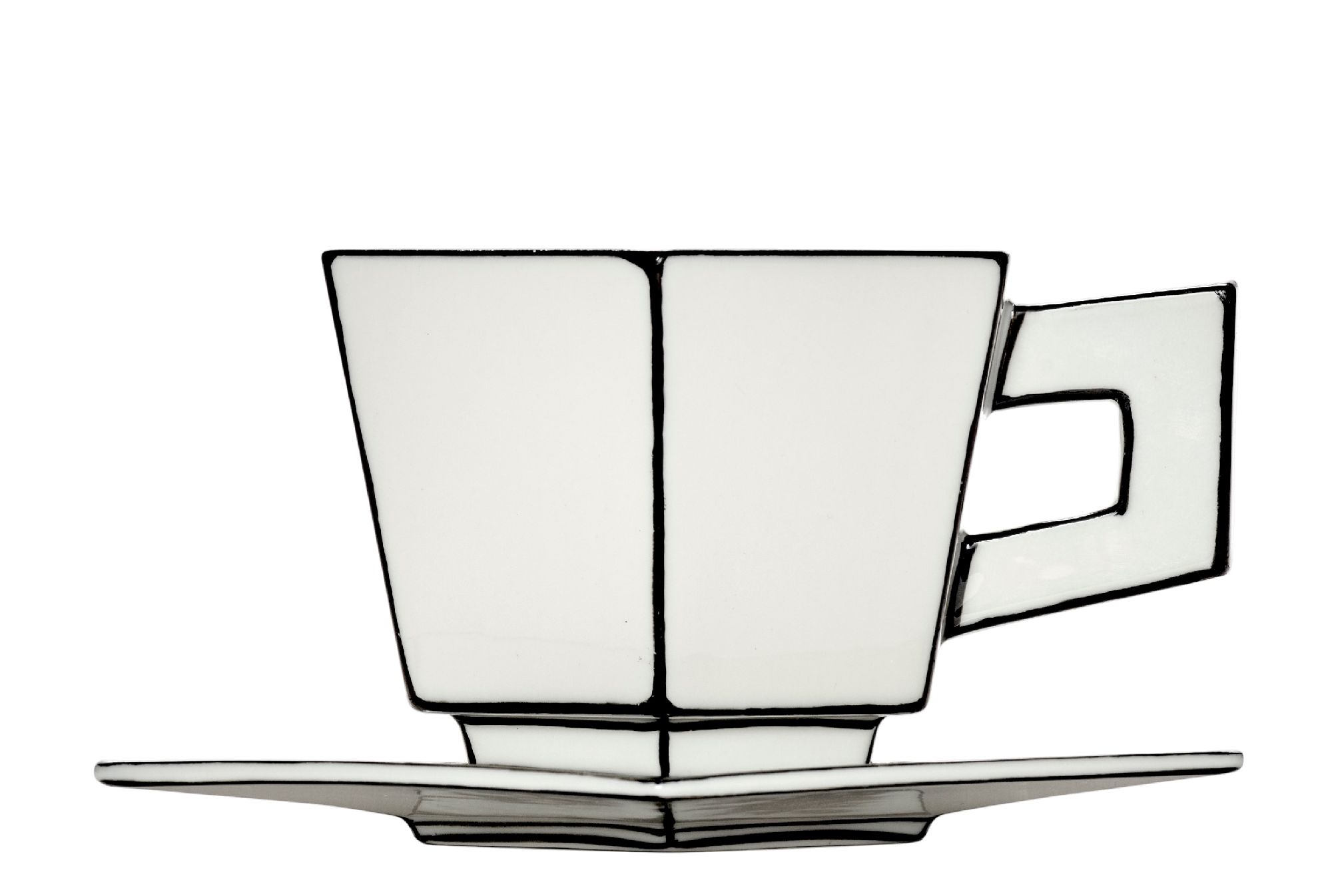 Capuucino cup white/black Carte Blanche Serax  