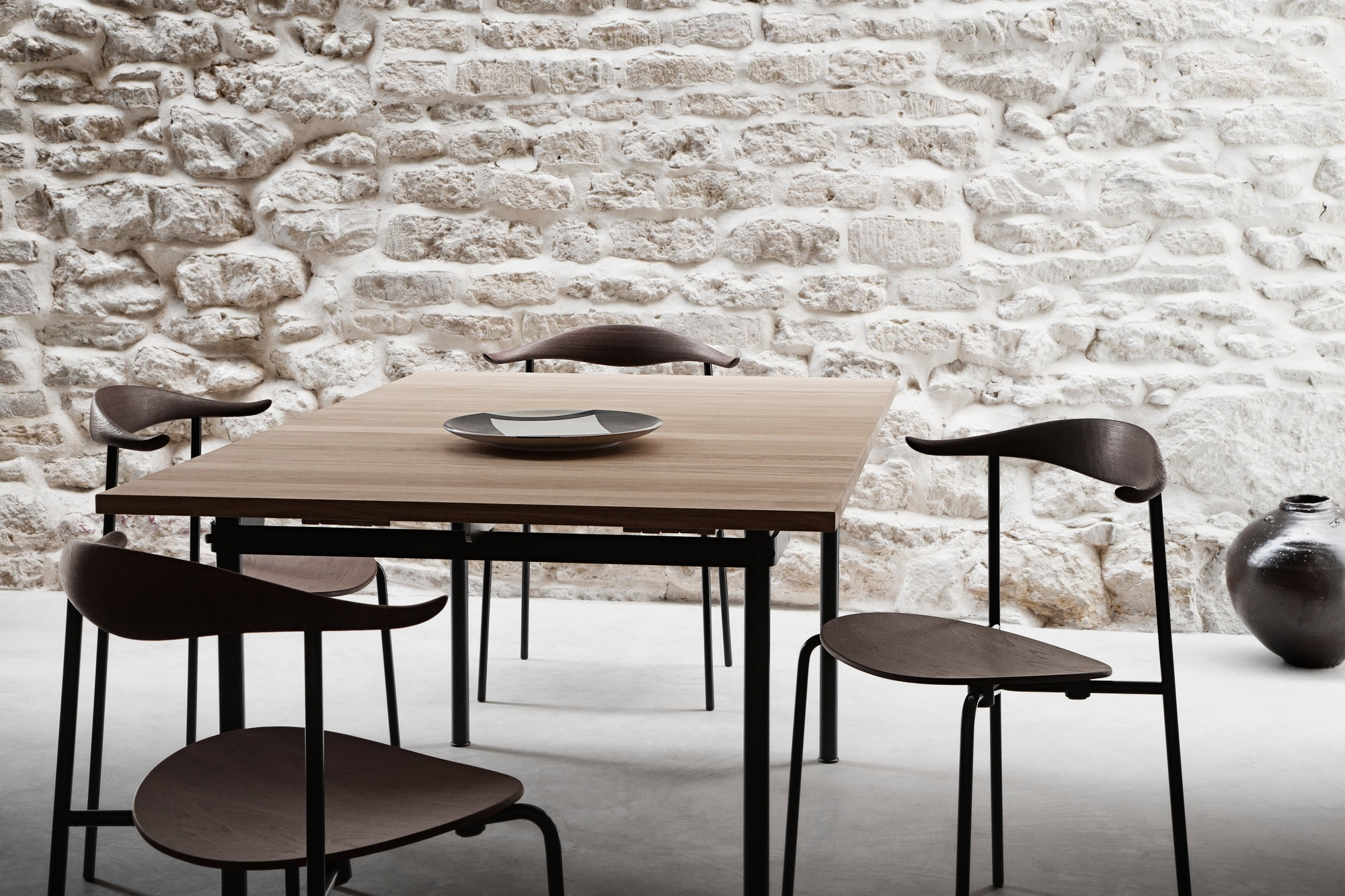 CH88T Chair frame steel black Carl Hansen &amp; Søn beech soaped