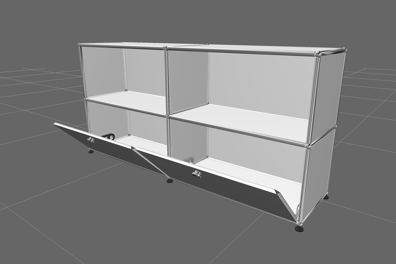 USM Haller Sideboard 2 Open / 2 Flaps Pure white - FAST DELIVERY