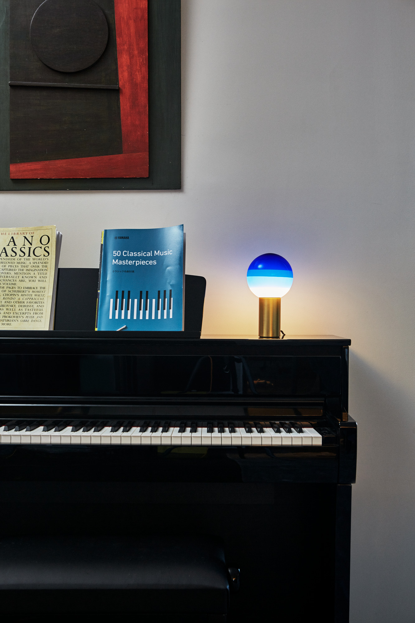 Dipping Light M LED Table lamp Marset green - brass