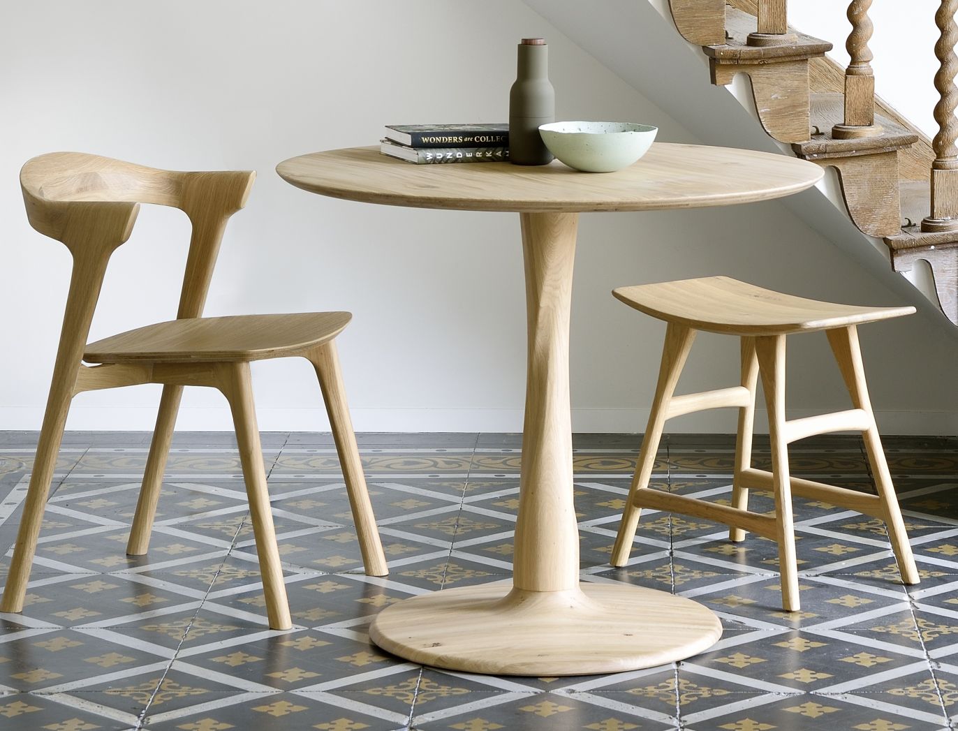 Osso stool Oak Ethnicraft