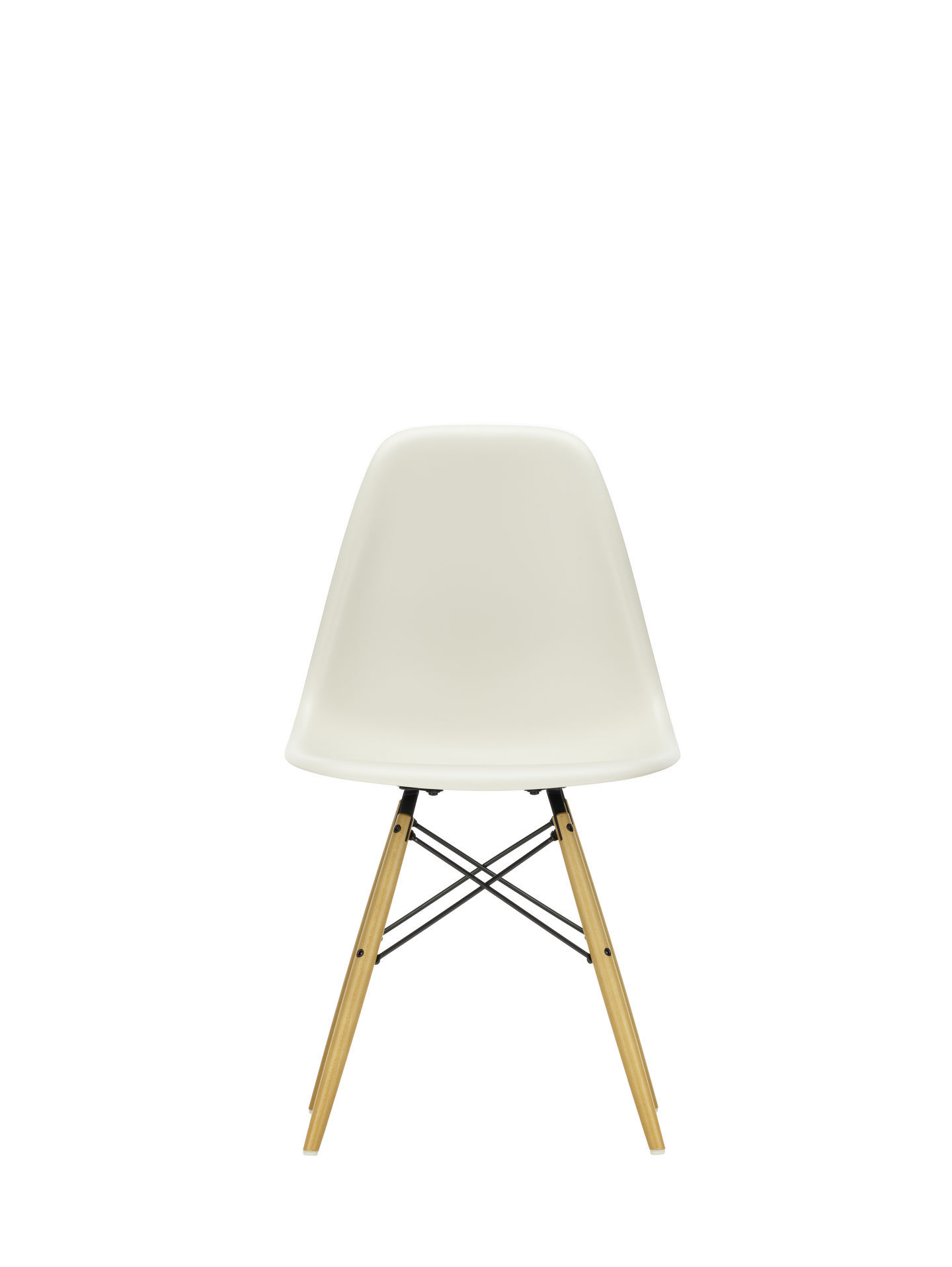 Eames Plastic Side Chair DSW Chair Vitra Maple dark - pebble