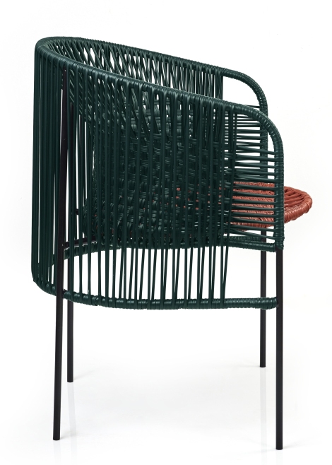 Caribe Chic Dining Chair Chair Outdoor ames Moss green / Copper / Black