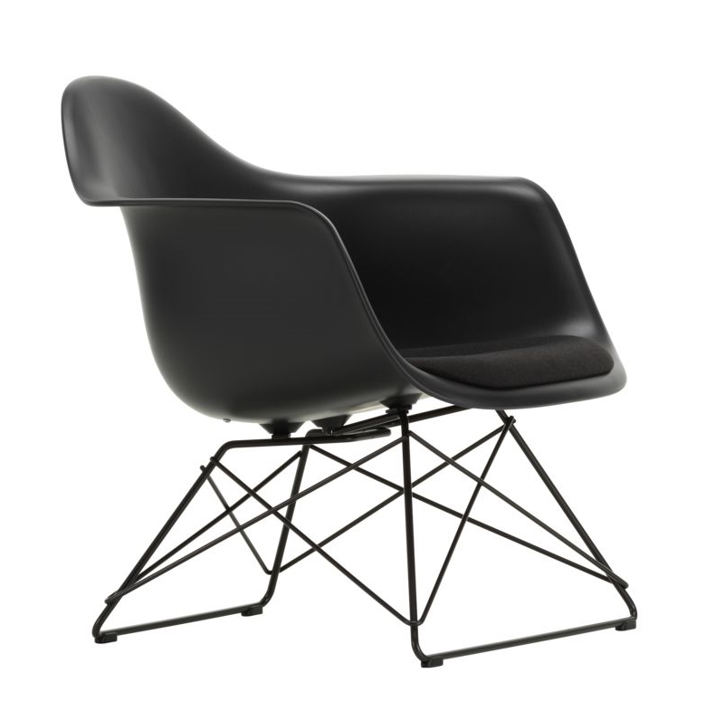 Eames Plastic Arm Chair LAR Chair with seat cushion Vitra