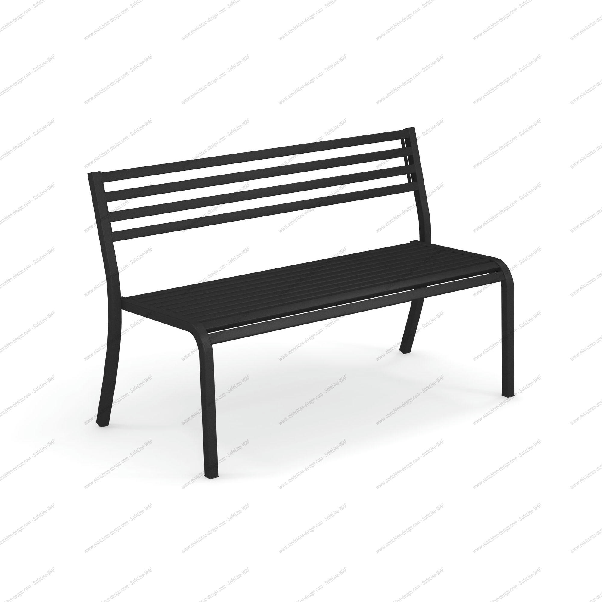 Segno Bank 128 cm Emu schwarz