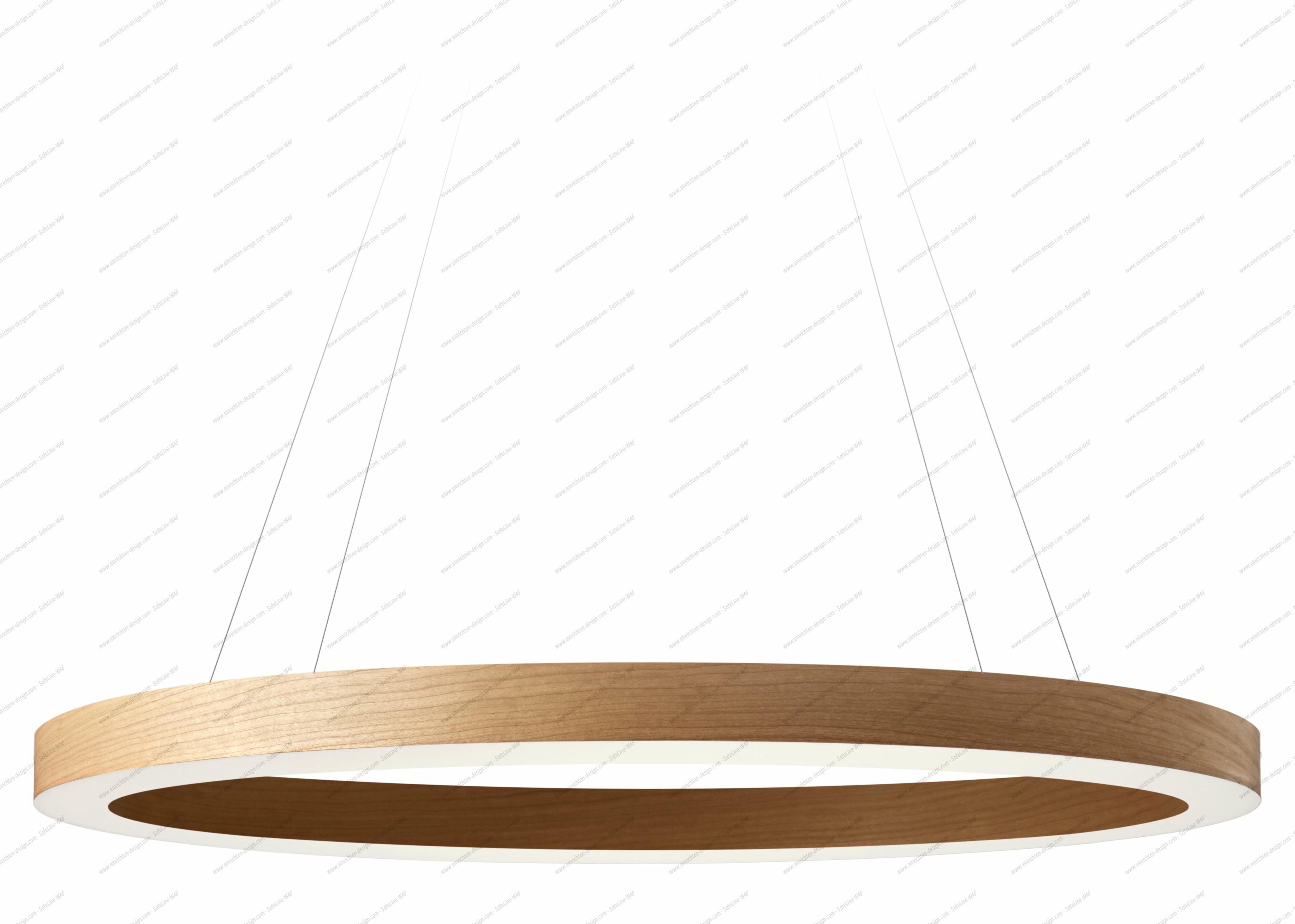 Oh!-Line Pendelleuchte von LZF Lamps: Runde Hängelampe aus Kirschholz mit integriertem LED-Licht.