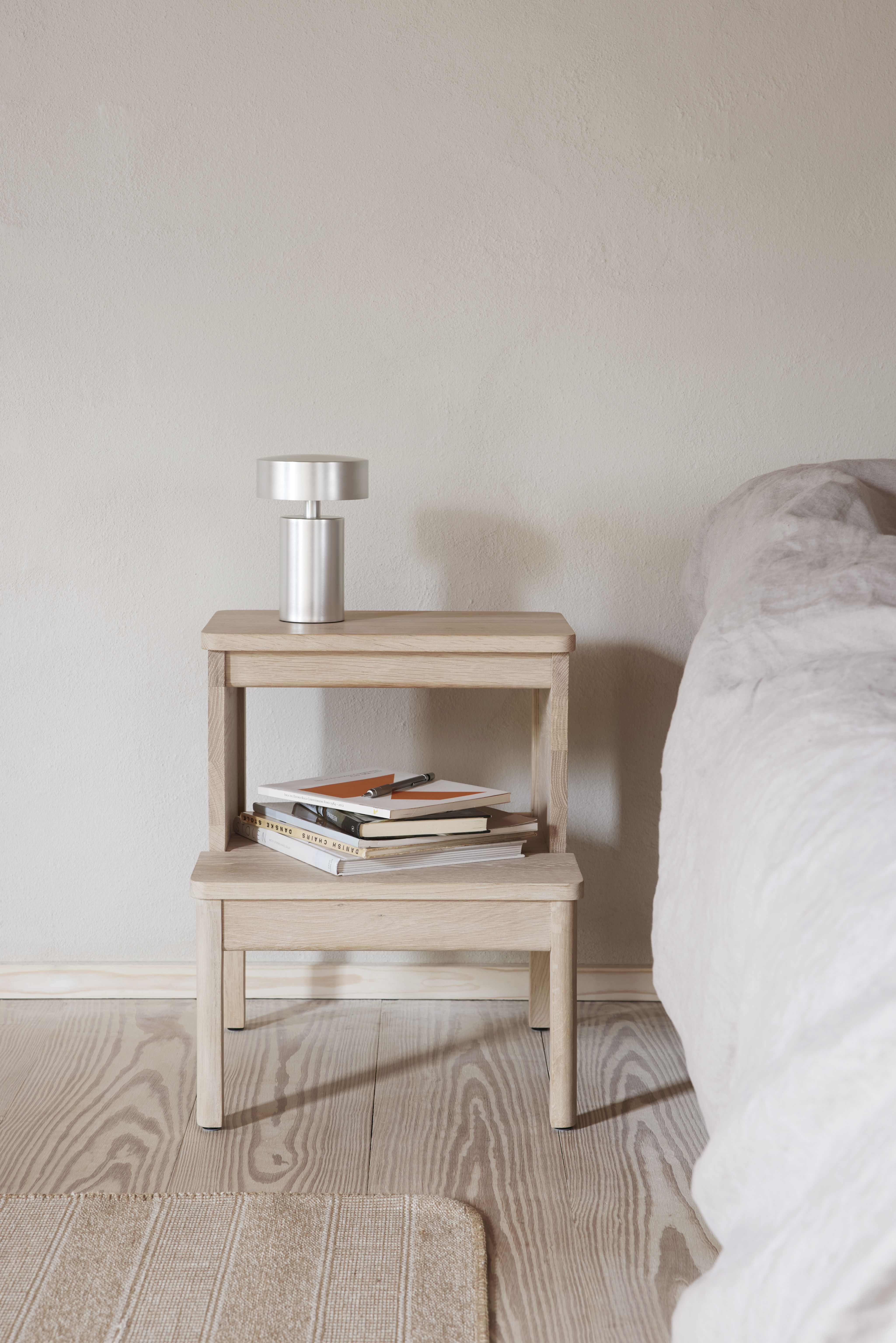 A Line step stool oak white oiled Form & Refine