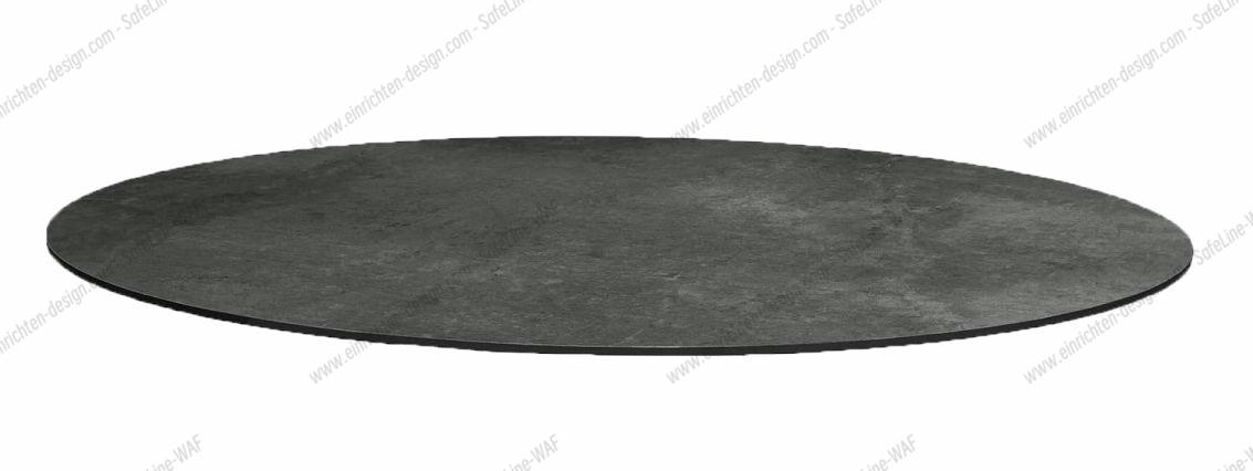 Joy Outdoor dining table round frame light grey / table top compact laminate Cane-Line