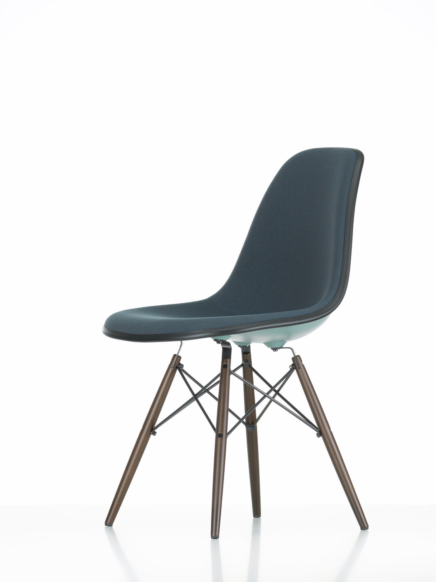 Eames Plastic Side Chair DSW Chair fully upholstered Vitra