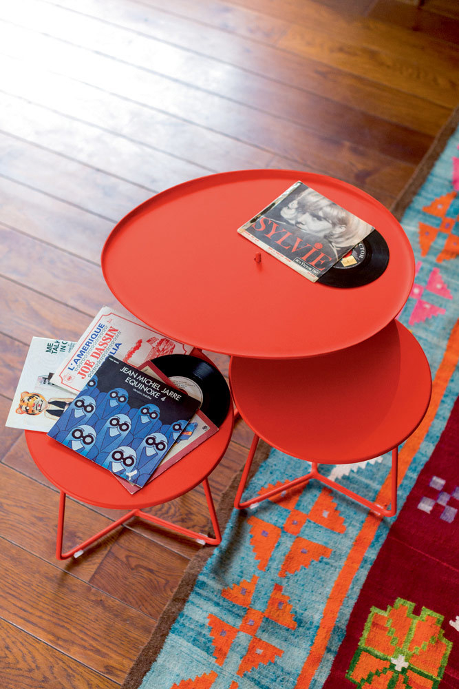 Cocotte small outdoor table Fermob Poppy red Cocotte small outdoor table Fermob Poppy red