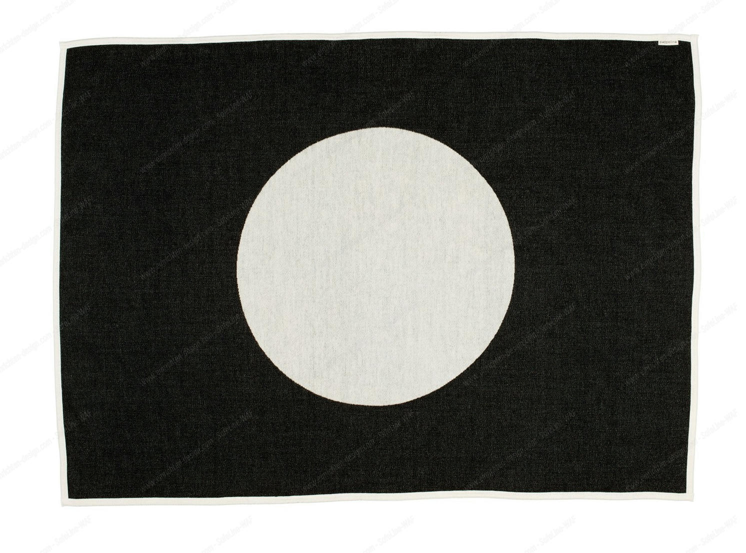 Vera Wool Blanket 140 x 180 cm Pappelina black