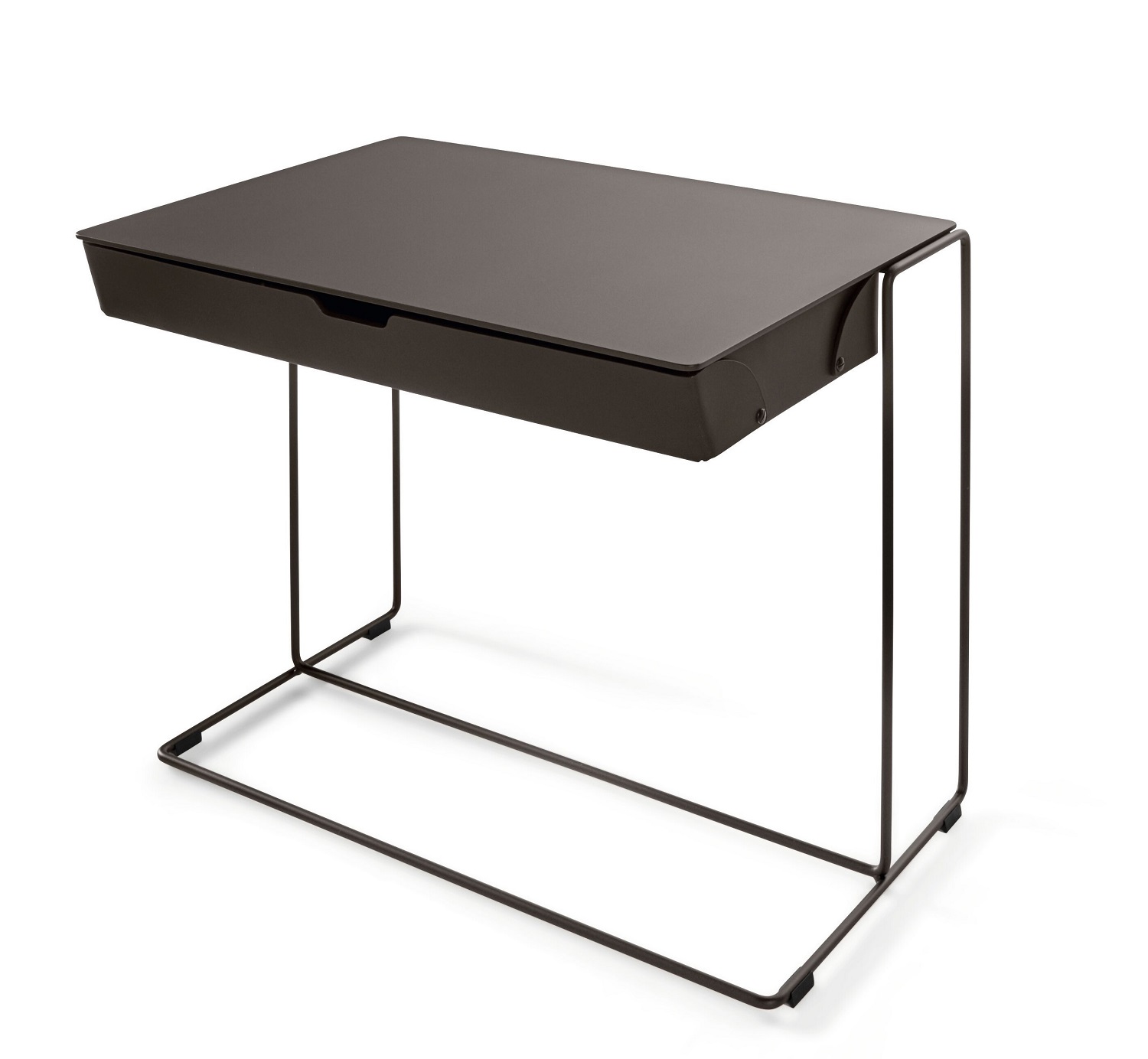 Oki Side Table Side table with leather bag Walter Knoll