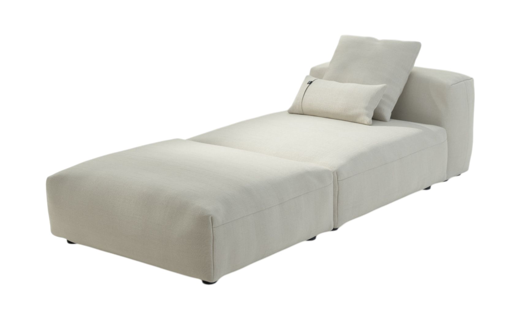Vetsak Sun Lounger Outdoor Liege 2-Sitzer in Beige, modernes Gartenmöbel für Terrasse und Balkon.