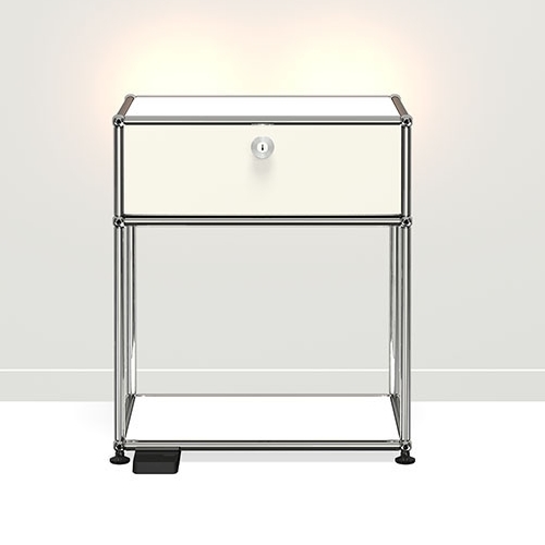 E bedside table with dimmable light USM Haller 