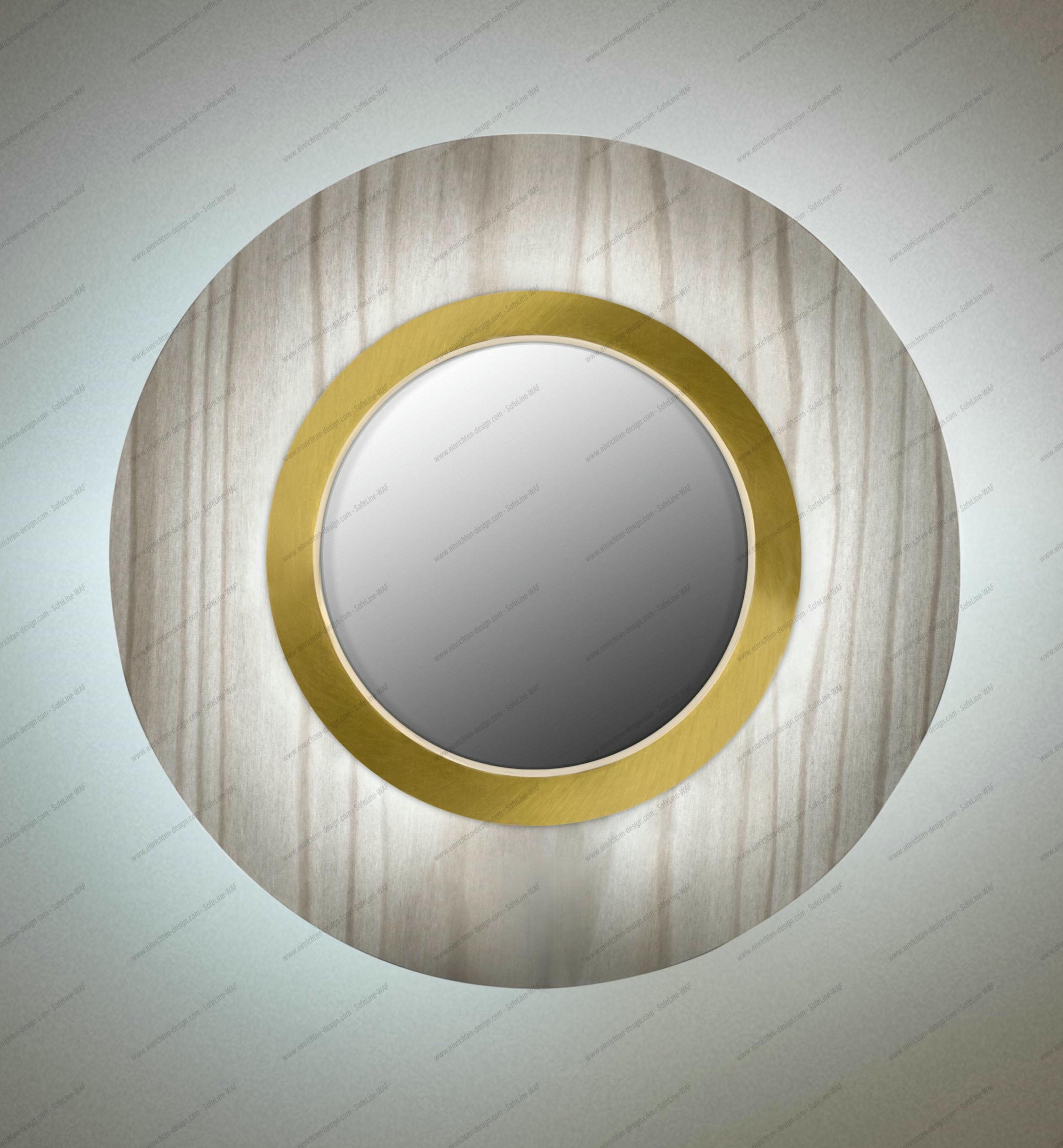 Lens LED Wall Light Round Metal Ring in Gold Grey LZF Lamps
