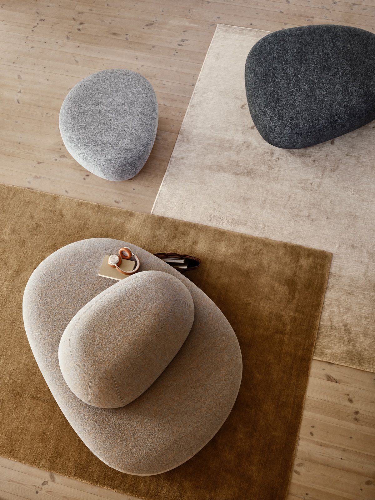 Sisters pouf stool Softline