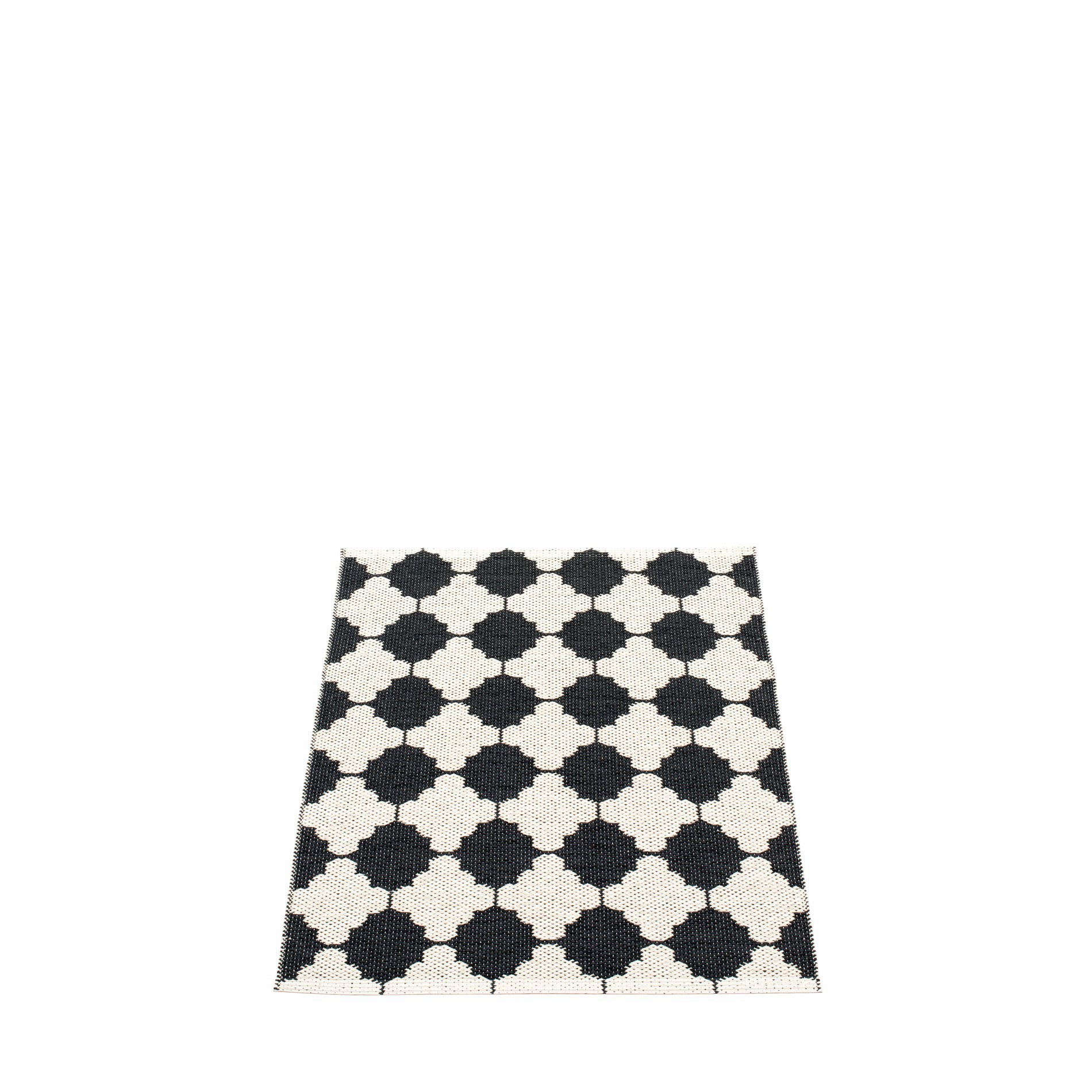 Marre Plastic Carpet 70x90 cm Pappelina Black-Vanilla