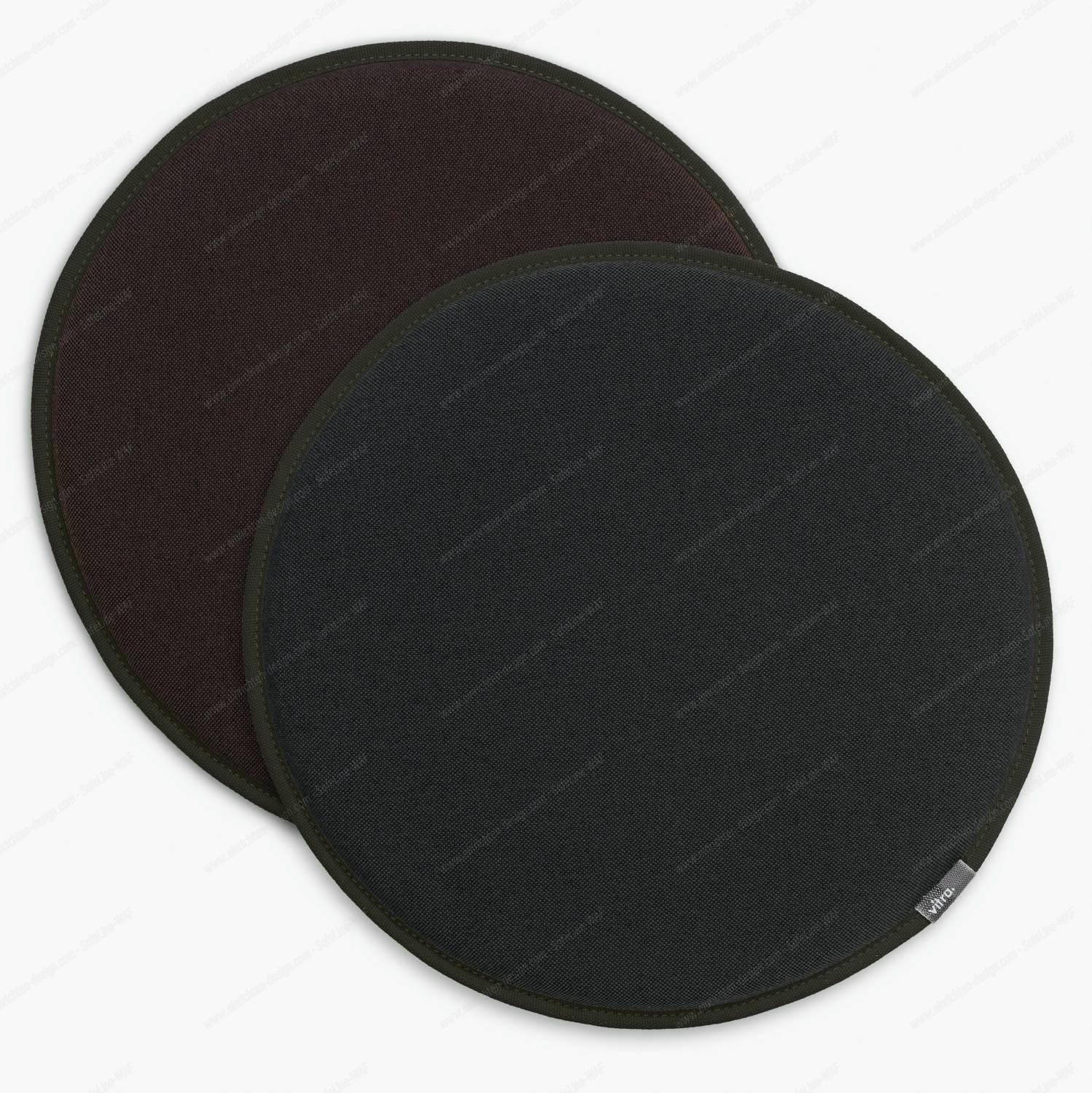 Seat Dot Sitzkissen Vitra-dunkelgrau-nero / kastanie-nero SINGLE PIECES