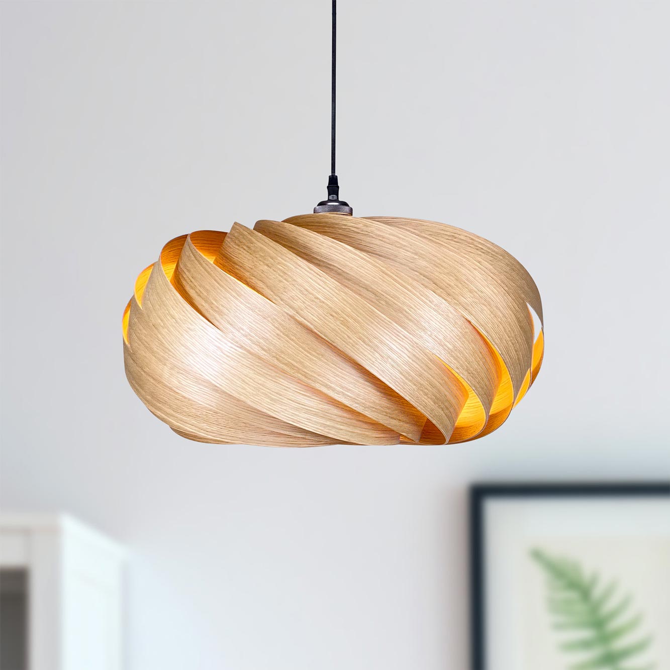 Quiescenta Pendant lamp Ø45 cm Oak Gofurnit