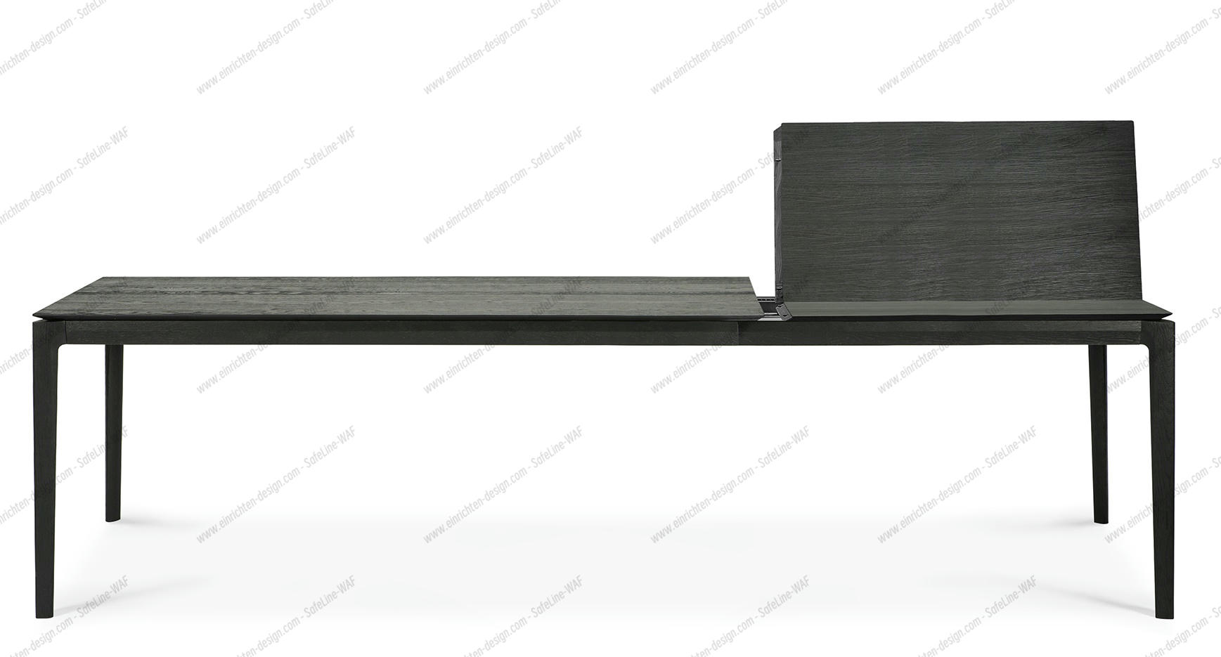 Bok extendable Table oak black - rectangular Ethnicraft