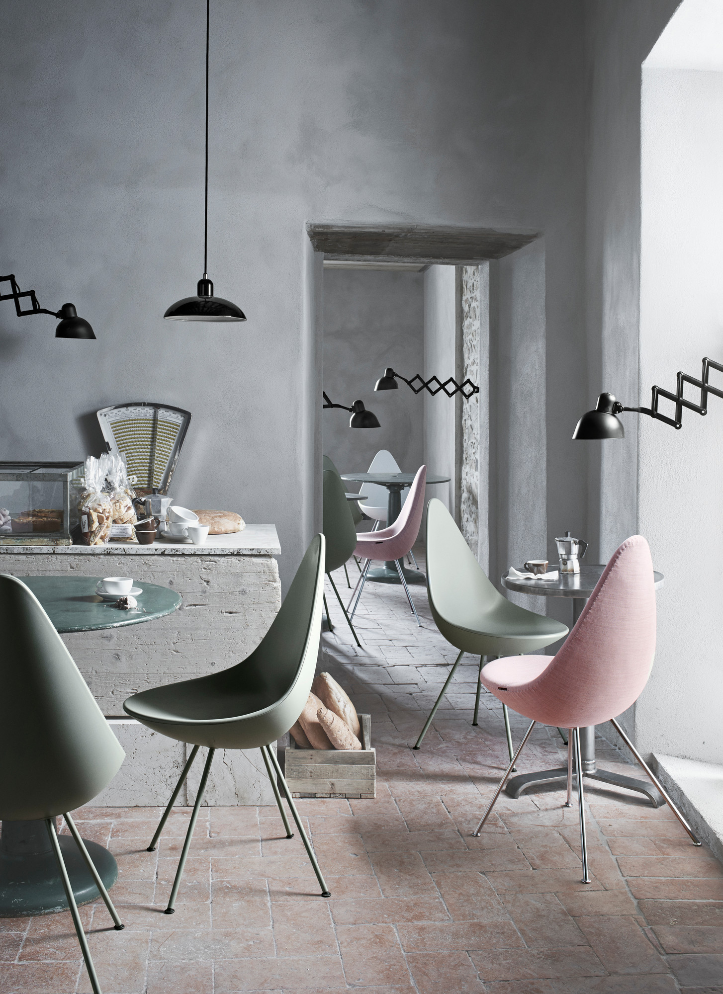 6631 P Pendant lamp BLACK MATT KAISER idell Fritz Hansen SINGLE PIECES