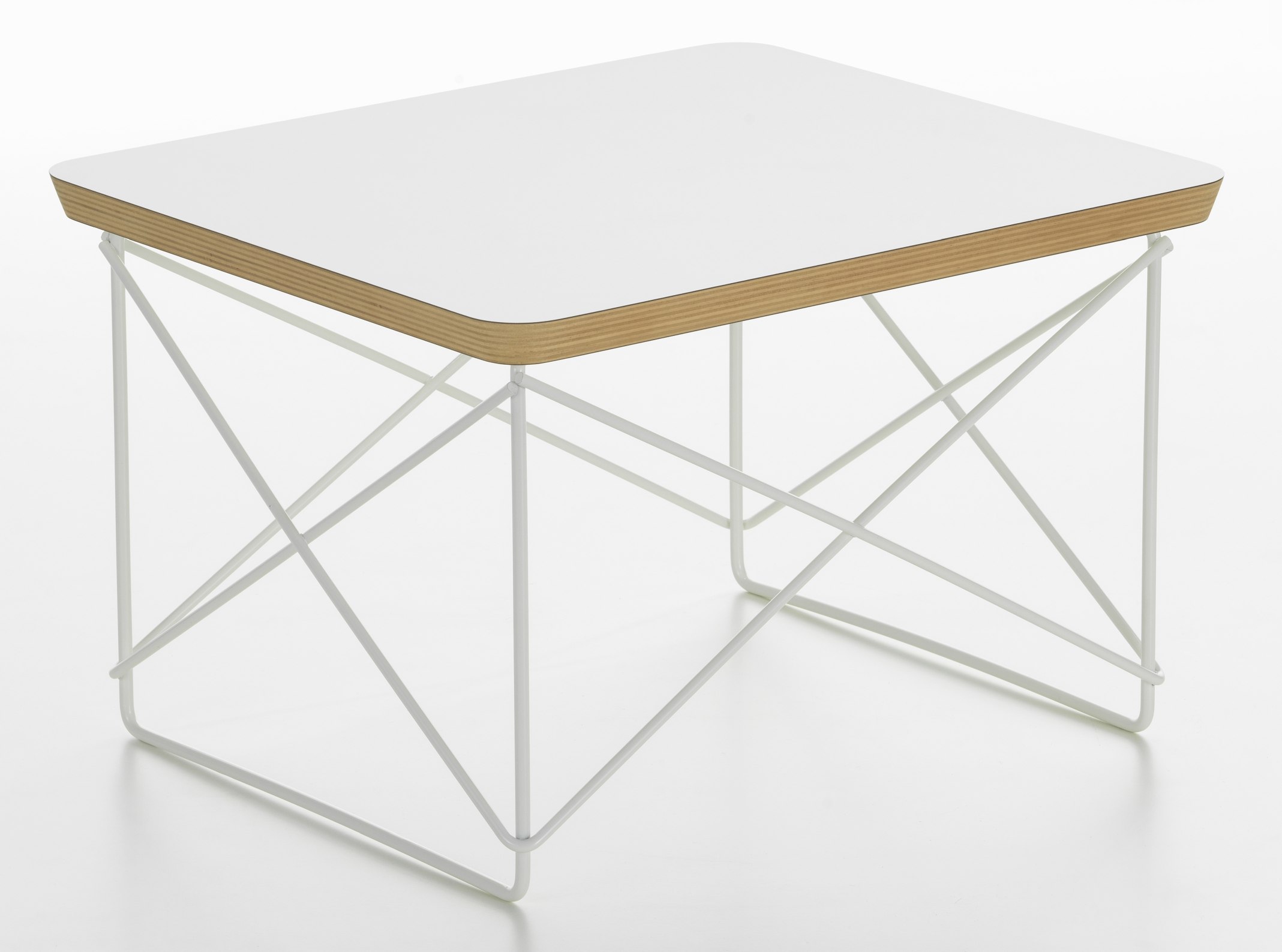 Occasional Table LTR Side Table HPL White Vitra Steel wire white powder-coated