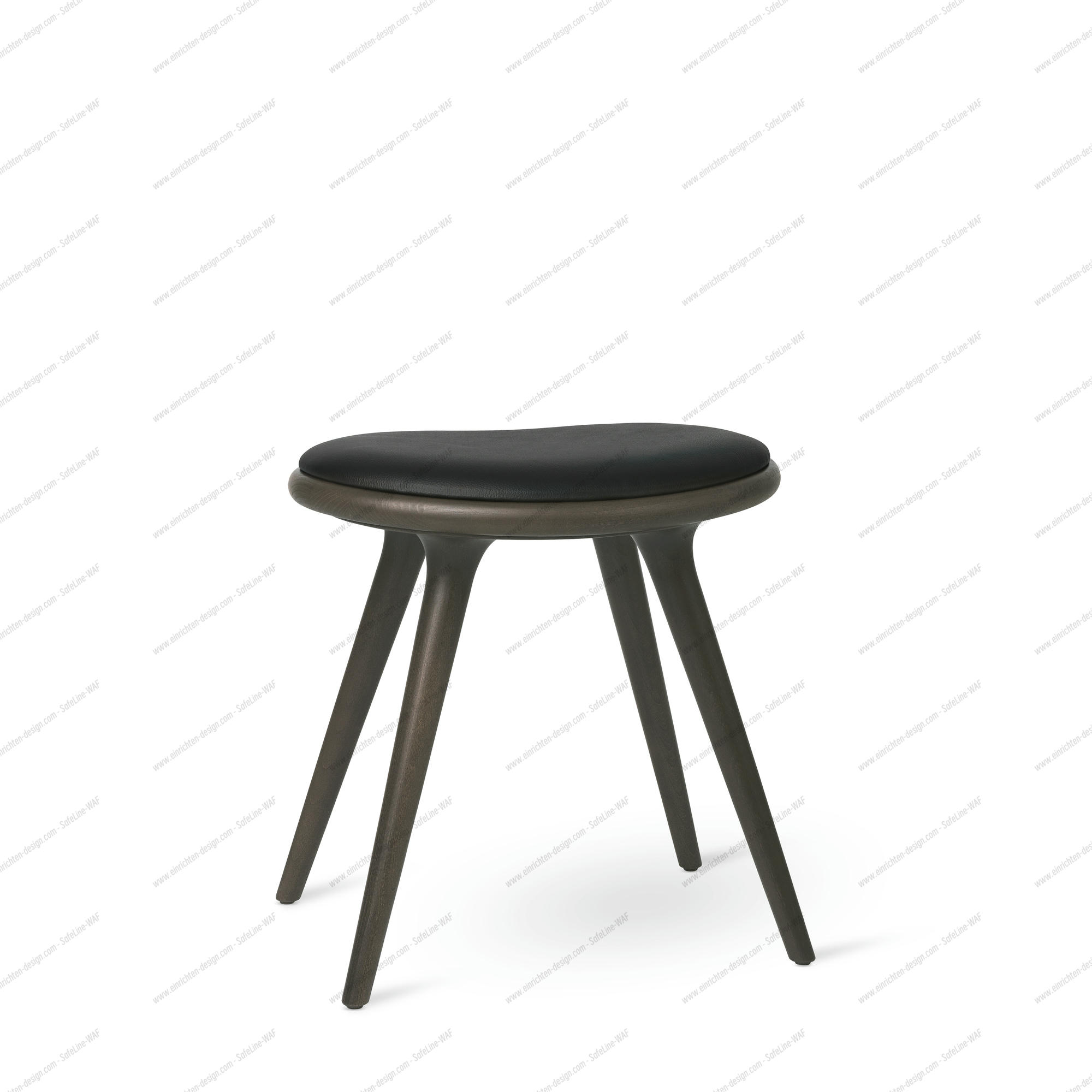 Stool / Bar stool Sirka grey colored solid beech Mater
