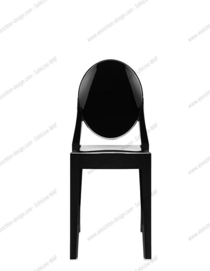 Victoria Ghost Chair 2-er Set Kartell Opaque black glossy