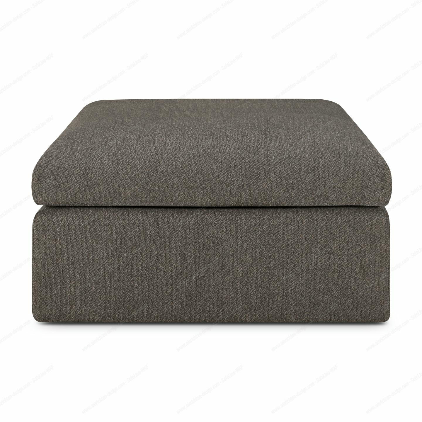 Mellow upholstered stool Granite Eco Ethnicraft