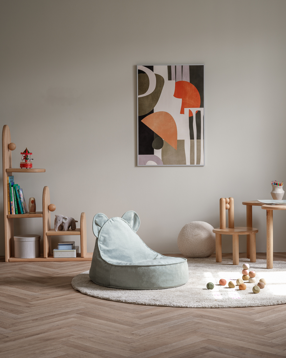 Teddy children's beanbag velvet Wigiwama