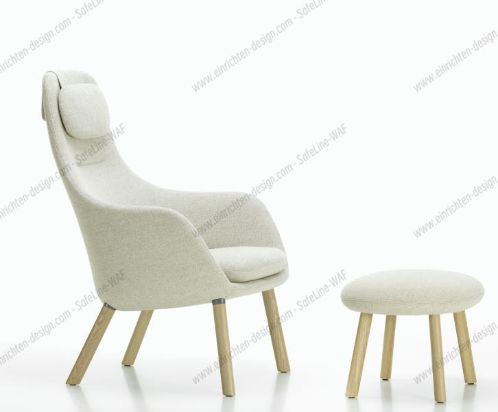 Hal Lounge Chair Armchair + Ottoman Seat Cushion loose Vitra  