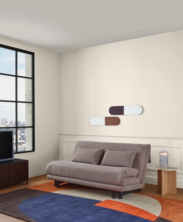 Multy First sofa bed 3-seater with wedge cushion ligne roset